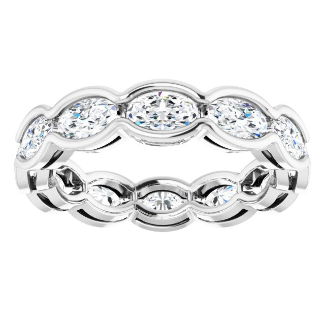 2.52 ct. Oval Diamond Eternity Band-VIRABYANI